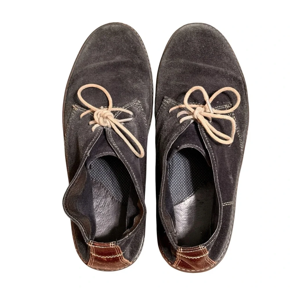 Johnston & Murphy Brown Suede Chukka Desert Boots Lace Up Rubber Sole 10.5M